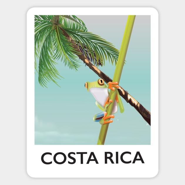 Costa Rica Travel poster Sticker by nickemporium1